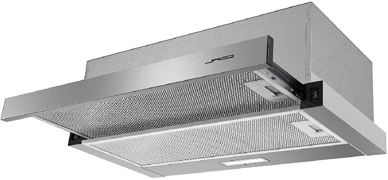 HOTTE ASPIRANTE EXTRACTIBLE MURALE/ENCASTRABLE 60 CM 2 VITESSES 300 M³/H  ÉVACUATION/RECIRCULATION LED 2 FILTRES À GRAISSES ACIER INOXYDABLE HOTTE DE  CUISINE TÉLESCOPIQUE 01_0000126, Helloshop26