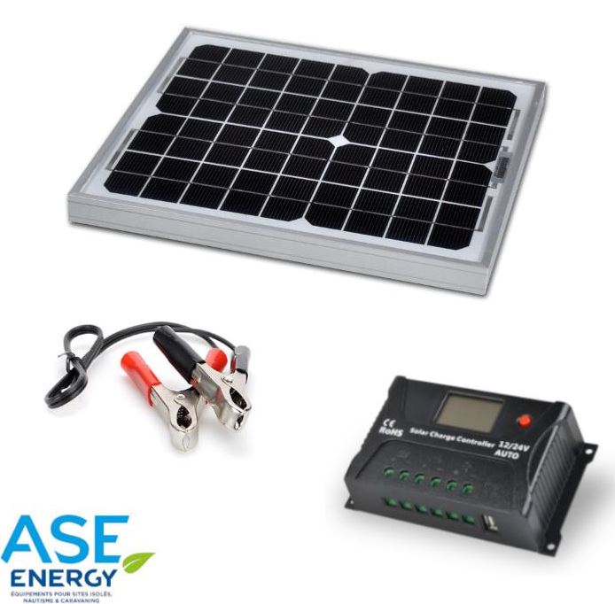Kit solaire maintien de charge ou autonome 10w 12v_0