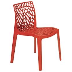 METRO PROFESSIONAL Chaise de terrasse Saphir, empilable, plastique, rouge - rouge plastique polypropylène 4337182212843_0