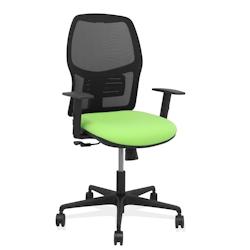 Piqueras y Crespo Silla Alfera sincro malla negra bali pistacho brazo regulable - vert multi-matériau 394SM840B22B10B68R65_0