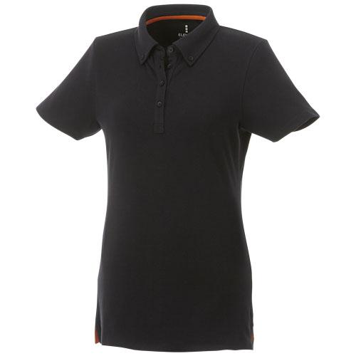 Polo boutonné manches courtes femme Atkinson 38105990 - col tissu extensible - 95% coton, 5% élasthanne, 200 g/m²_0