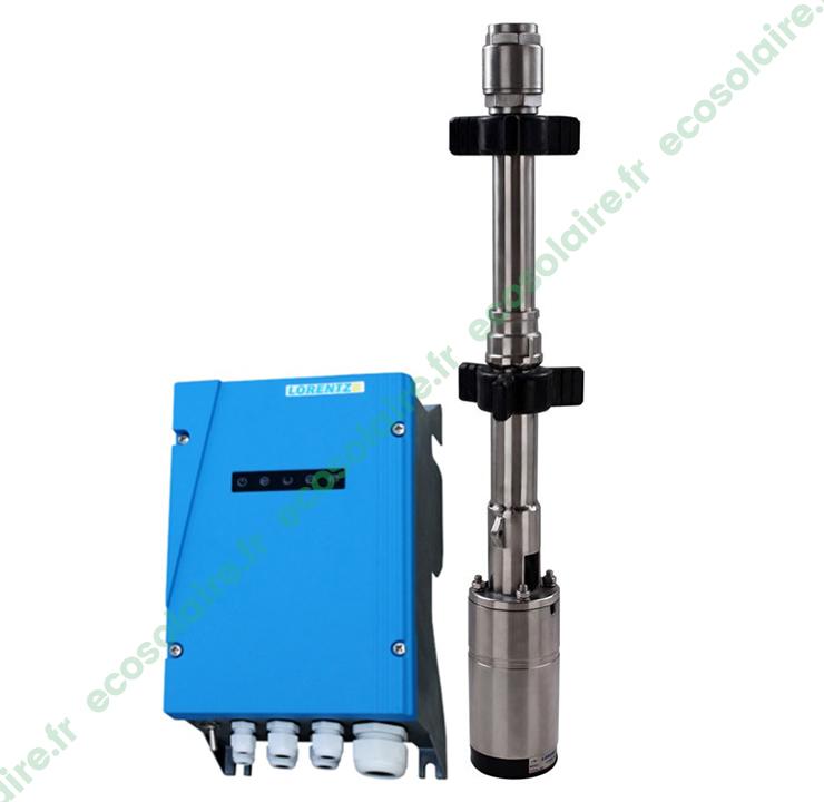 Pompe immergée solaire Lorentz PS2-1800 HR-07H-X - Débit 1,4 m3/h, hauteur 160 m, avec contrôleur et data module_0