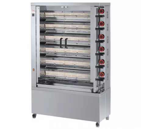 Rôtissoire verticale à gaz 6 broches - Capacité 36 poulets - Réf: 630-EKO_0