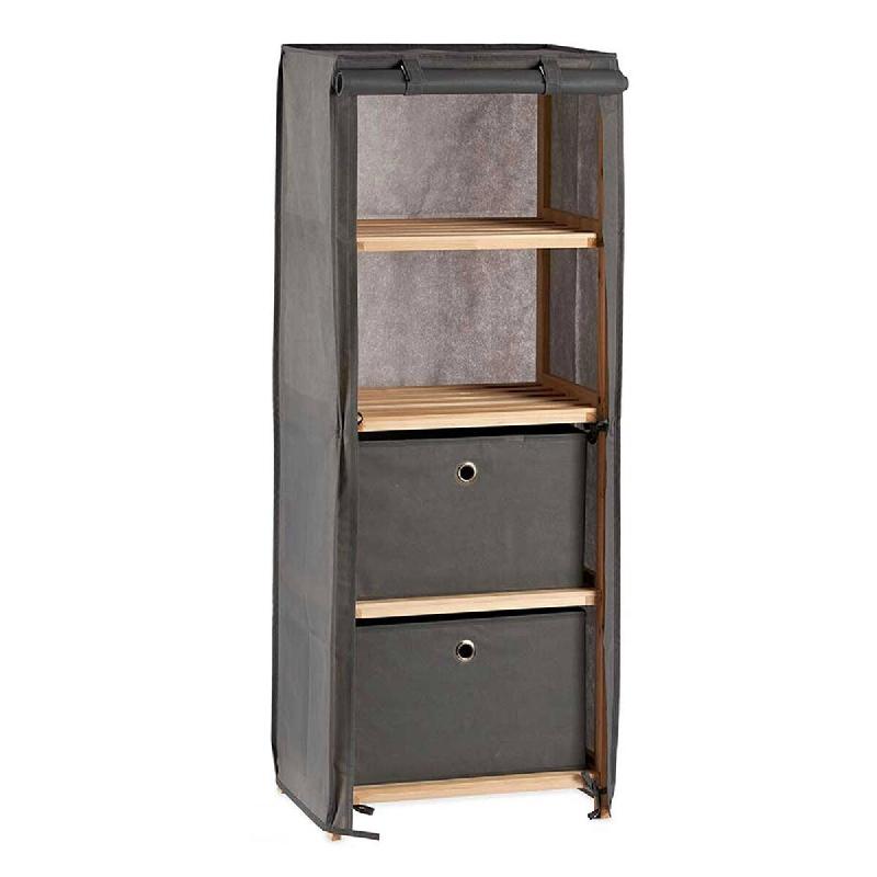 San Ignacio KIPIT - Étagère avec 2 tiroirs en bois 113 x 42 x 28 cm couleur grise - SANR344_0