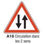 Signalisation de danger type A18 - panneaux de signalisation verticale de police avec différents formats_0