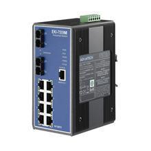 Switch Rail DIN industriel 8 ports Ethernet + 2 ports FO multi-mode managé - Température -40°C à +75°C - Référence: EKI-7559MI-AE_0