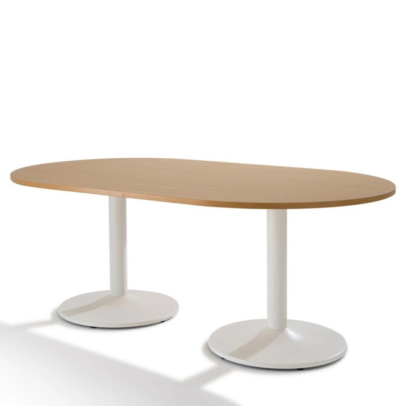 Table de réunion ovale piètement tulipe_0