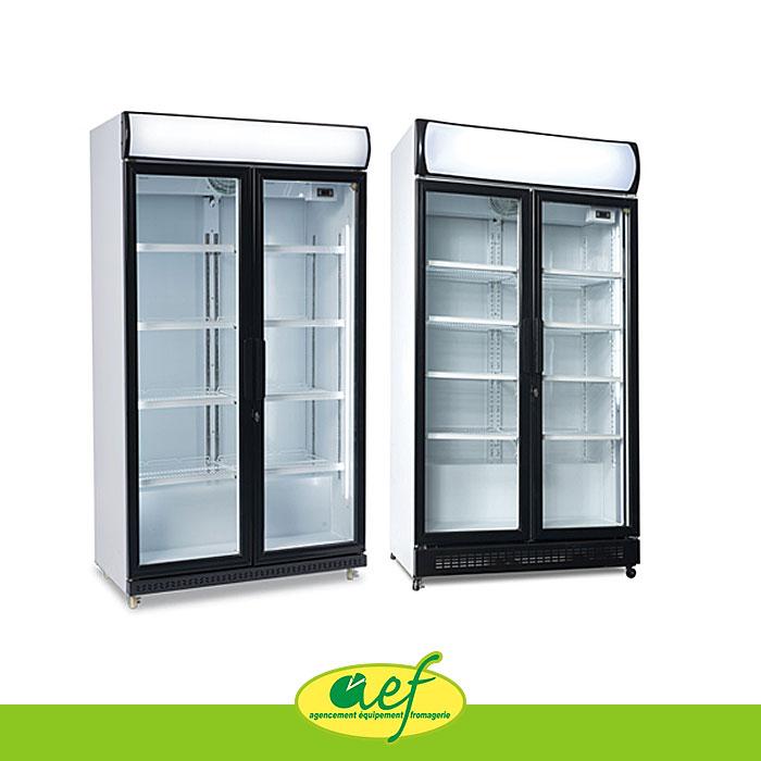Vitrine à boissons - AEF - Froid ventilé - Température +2°C à +8°C - Fermeture à clé et étagères réglables_0