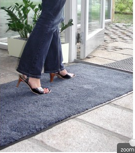 Tapis d'accueil 115x180 cm pour double porte - Passage intensif - Absorption eau et poussière_0