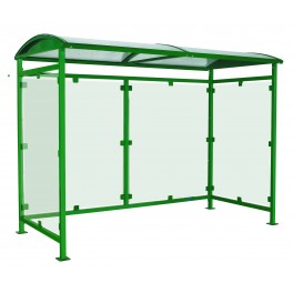 Abri bus savone / structure en acier / bardage en plexiglas / 300 x 155 cm_0