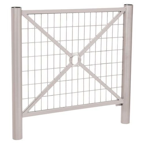 BARRIÈRE PROVINCE GRILLAGÉE 1.07 INOX BROSSÉ ZINC GRIS 7044 - PROCITY