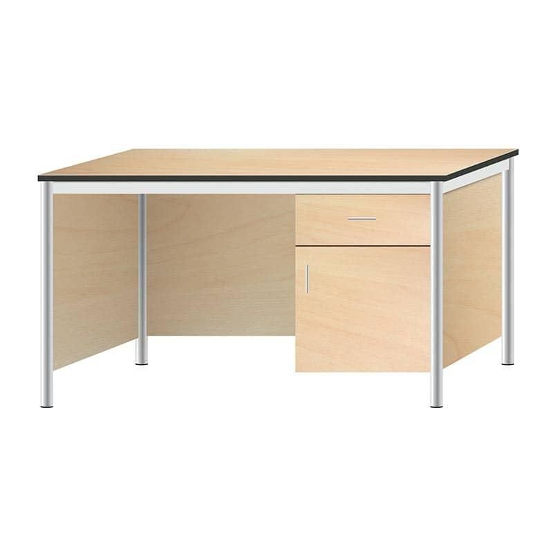 Bureau de professeur classique EWL.4 / EWL.5 / EWL.6 - Bureau scolaire avec tiroir et rangement_0