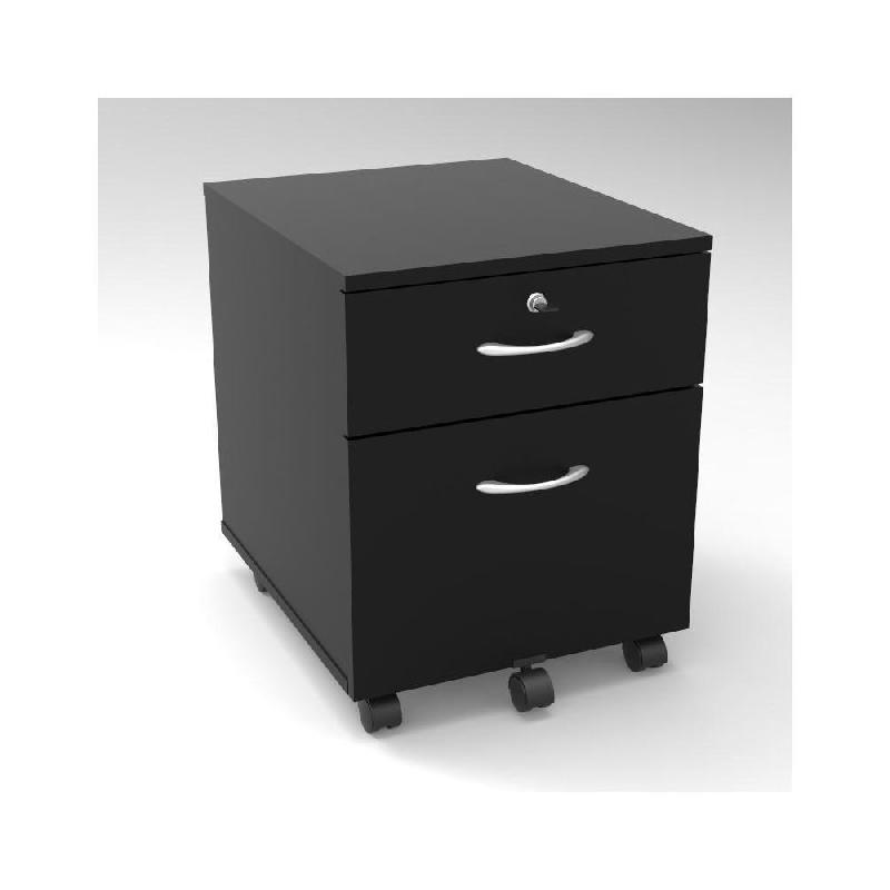 CAISSON MOBILE BOIS STARTING 2 - NOIR - 2 TIROIRS