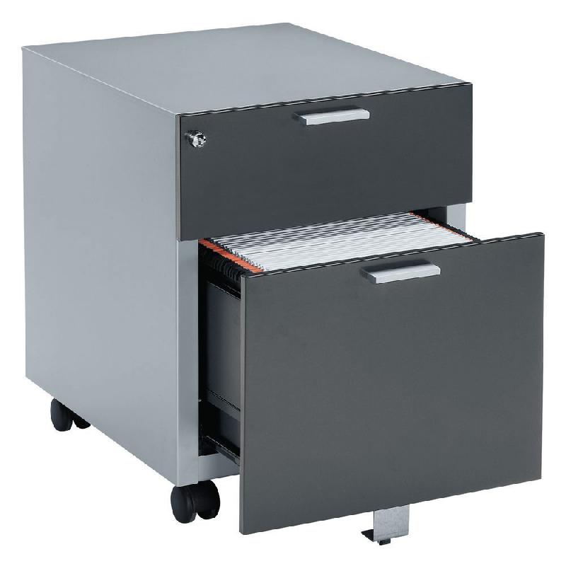 CAISSON MOBILE CASTING - 2 TIROIRS - ALUMINIUM - FAÇADE ANTHRACITE
