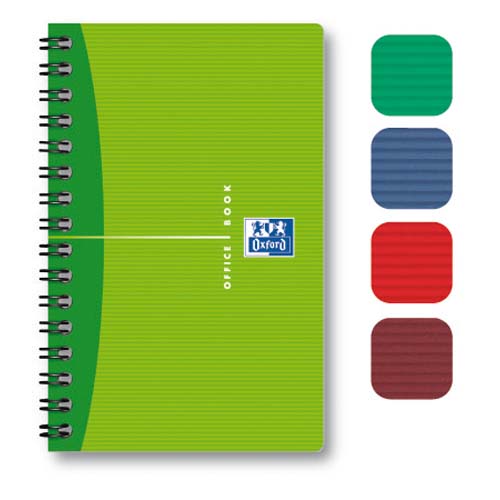CARNET SPIRALÉ ESSENTIAL 11X17CM, 180 PAGES 5X5. COUVERTURE CARTE SOUPLE ASSORTIE - LOT DE 5