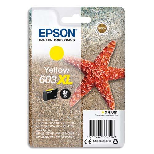 CARTOUCHE JET D'ENCRE EPSON 603XL JAUNE C13T03A44010