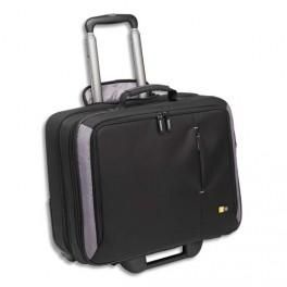 CASE LOGIC TROLLEY NYLON REMBOURRÉ- COMPARTIMENT DOSSIERS/VÊTEMENTS + PC PORTABLE 17- 45X37X21CM