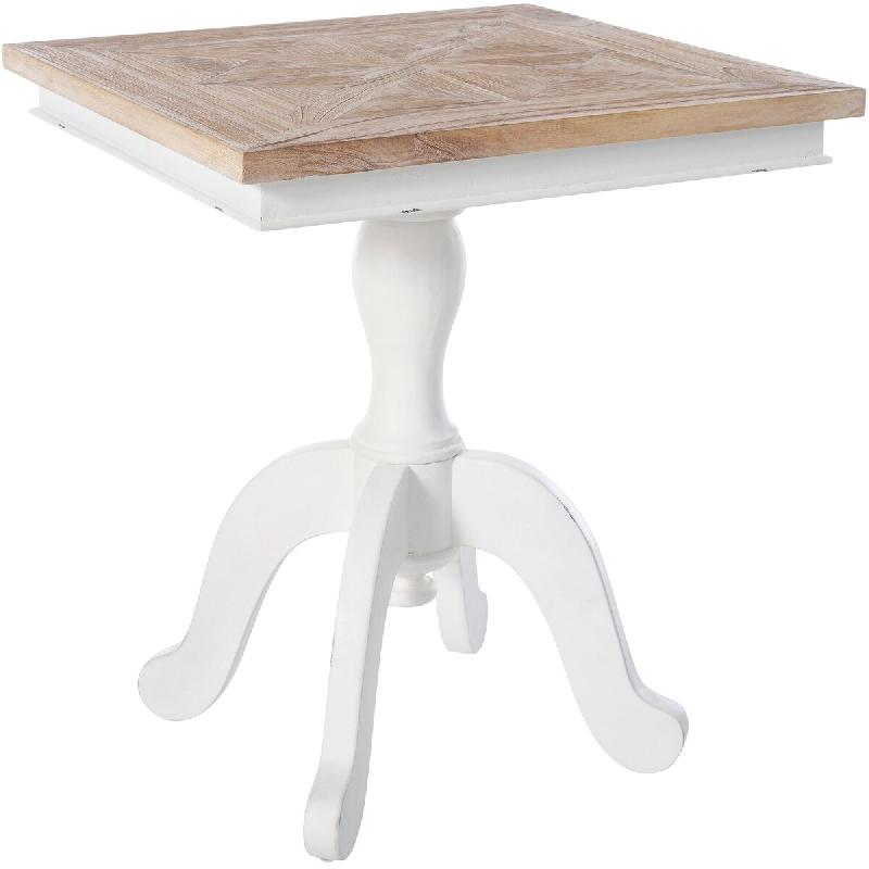 CLP Table bistrot Grasby Bois HBT: 75x70x70 cm Nature Blanc - blanc Bois manufacturé 321846_0