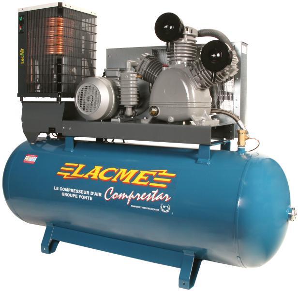 Compresseur 500 litres LACMÉ - COMPRESTAR 5080WB-SC - 400V - 13 CV / 80 m³/h avec sécheur frigorifique_0