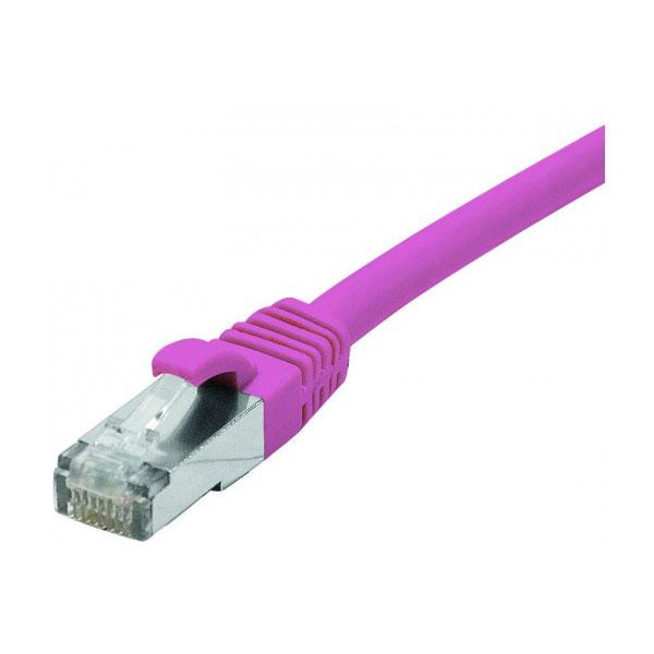 CORDON RJ45 CATEGORIE 6 F/UTP LSOH SNAGLESS ROSE - 25 M