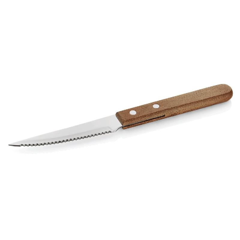 Couteau à steak 21 cm poignée en bois de pin lot de 12 - Was Germany - acier 4044925006453_0