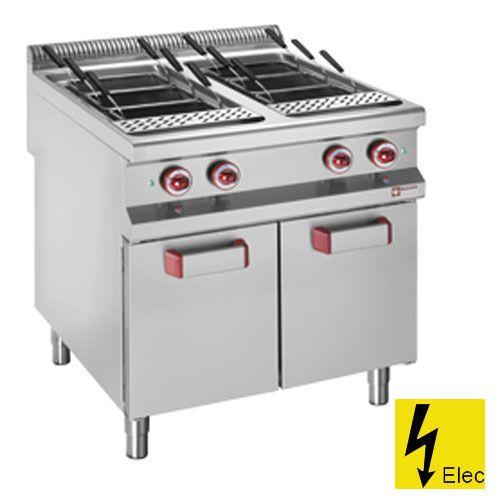 Cuiseur à pâtes électrique - 2 cuves de 40 litres avec meuble fermé - Diamond_0