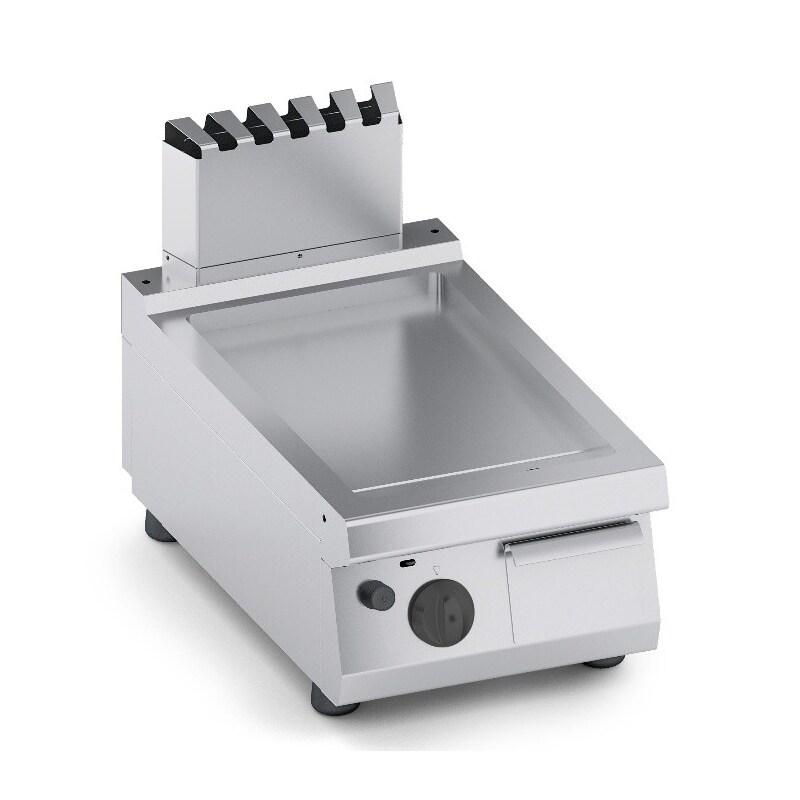 Cuistance Plancha Gaz Professionnelle Inox AISI 304 – Plaque Lisse 7 kW avec Thermocouple et Bac à Graisses - inox 4PCP700G_0