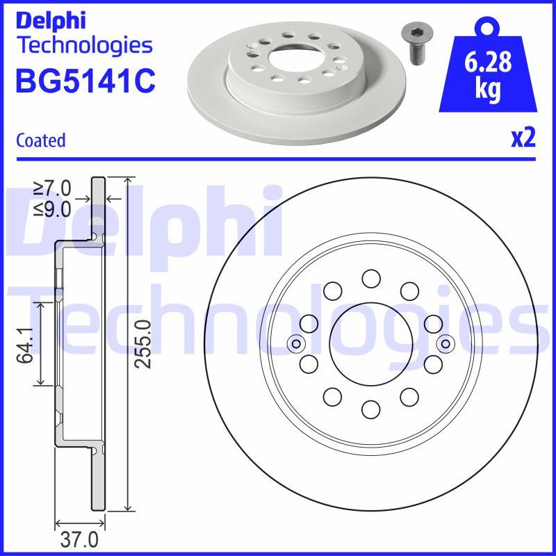 DISQUE DE FREIN DELPHI BG5141C_0