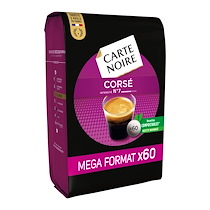 DOSETTES DE CAFÉ CORSÉ N°7 CARTE NOIRE - PAQUET DE 60