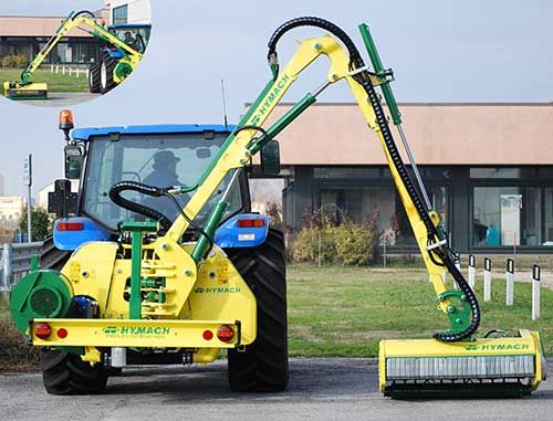 Double trusty broyeur d'accotement - hymach - 5,5 m - Débroussailleuse à bras oléohydraulique_0