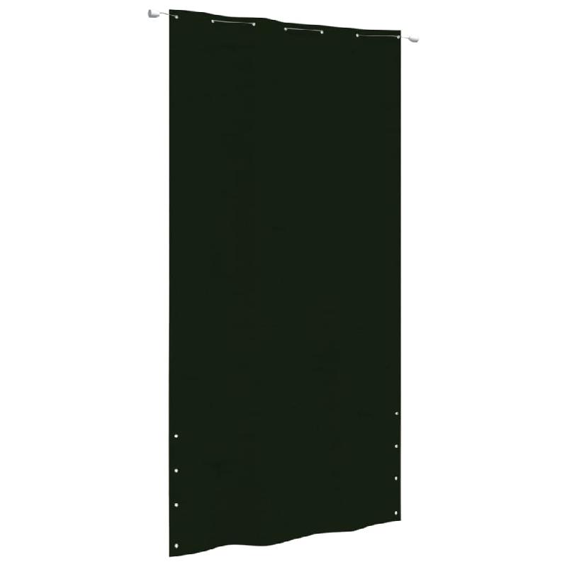 Écran de balcon brise-vue - Protection intimité en tissu Oxford vert foncé 140 x 240 cm - Résistant à l'eau et UV - 02_0010435_0
