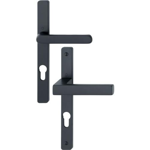 POIGNÉES SUR PLAQUES ÉTROITES - 68 À 77 MM - EA70 - NOIR - TOULON HOPPE