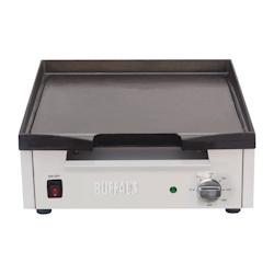Equipementpro - Plaque de cuisson électrique de comptoir Buffalo - 385x280mm - Inox robuste - Thermostat convivial_0