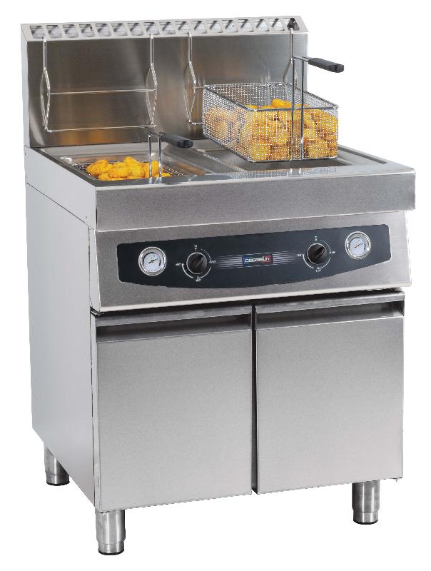 Friteuse gaz avec soubassement 2 x 17 litres - Acier inoxydable AISI 304 - Référence CFG172S - Marque CASSELIN_0