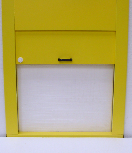 Guichet guillotine manuel - sas de transfert étanche en acier électrozingué ou inox - isolation thermique ou phonique_0