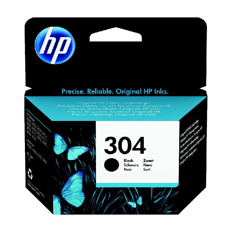 HP 304 CARTOUCHE D'ENCRE NOIRE CONÇUE PAR HP, NOIR (N9K06AE)