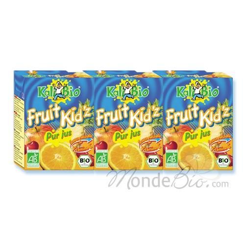 KALIBIO - FRUIT KID'Z COCKTAIL FRUITS JAUNES TETRA 3 BRIQUETTES DE 20CL