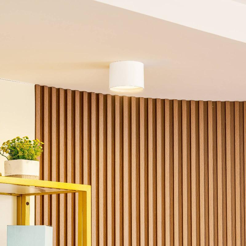 LINDBY SPOT LED NIVORIA, Ø 12 CM, BLANC SABLE, SET DE 4 PIÈCES