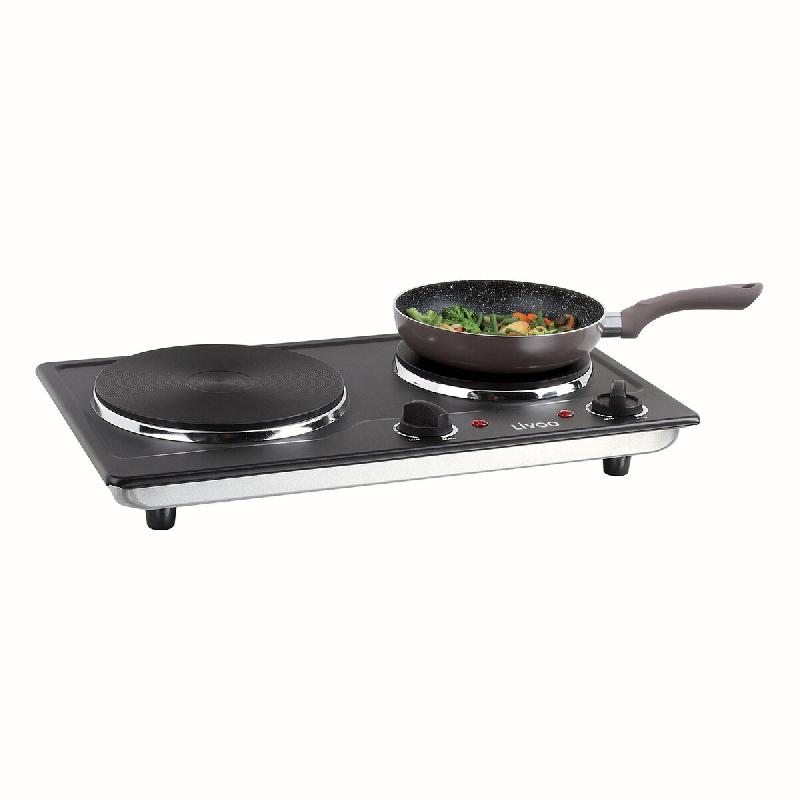 LIVOO Réchaud électrique 2 Feux 2500w Noir doc168n - noir 3523930086045_0