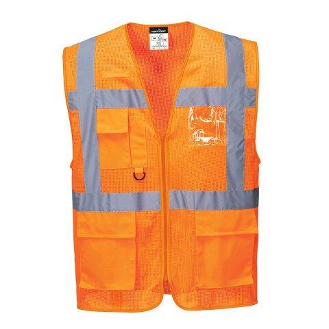 LOT DE 3 - PORTWEST C376 GILET HV MESHAIR ATHÈNE ORANGE - TAILLE L