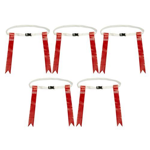 CEINTURE FLAG FOOTBALL ROUGE - LOT DE 5