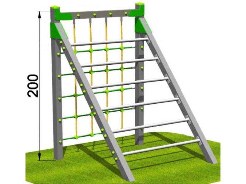 M-PS31B-Filet d’escalade pour parcours de santé - Extébois - Hauteur chute libre maxi 2 m_0