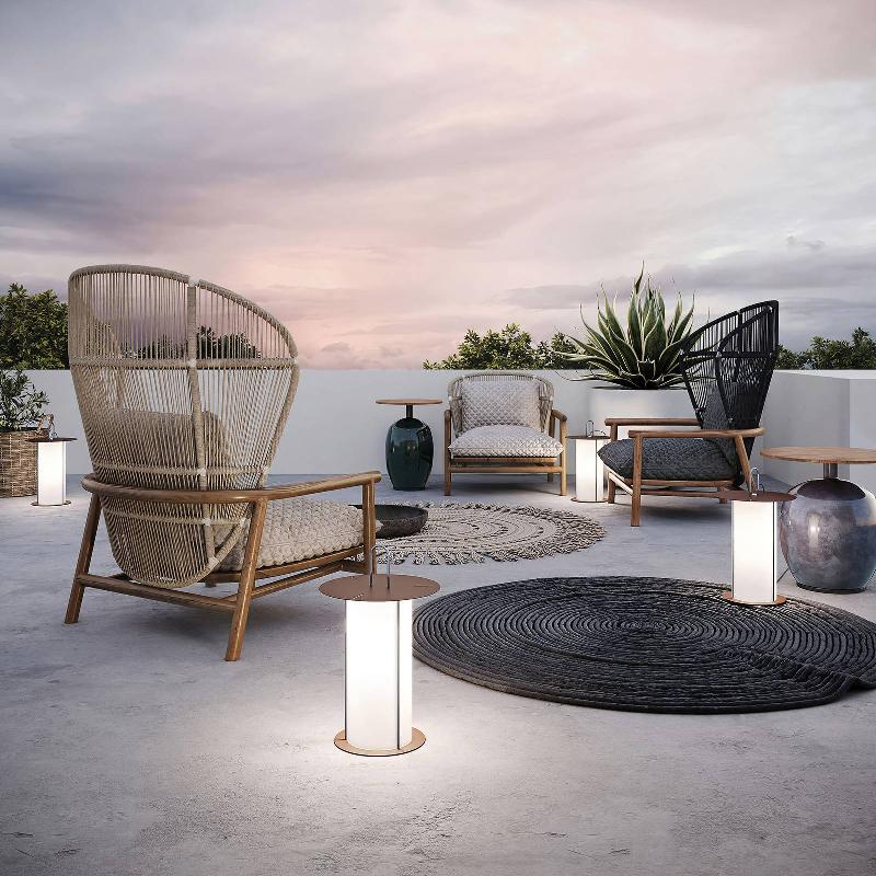 MODO LUCE DIOGENE LUMINAIRE LED, BATTERIE ROUILLE