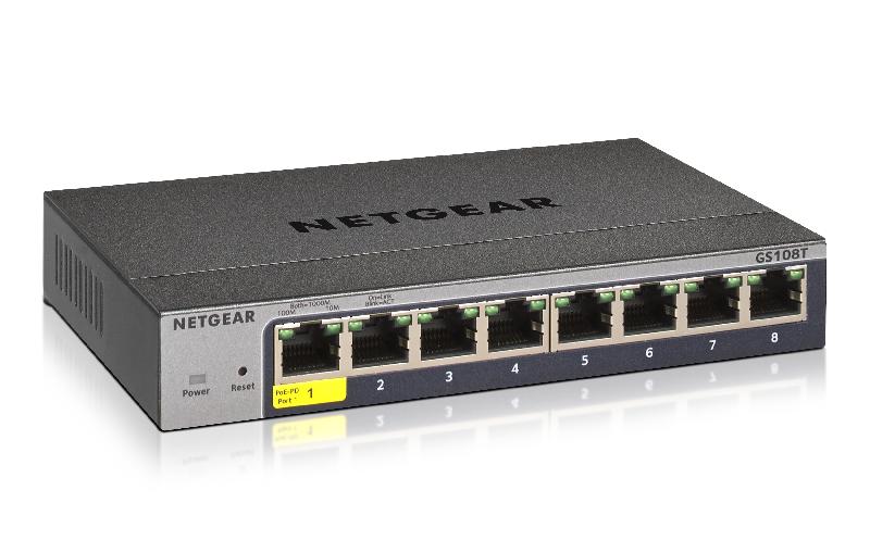 NETGEAR GS108Tv3 Géré L2 Gigabit Ethernet (10/100/1000) Gris_0