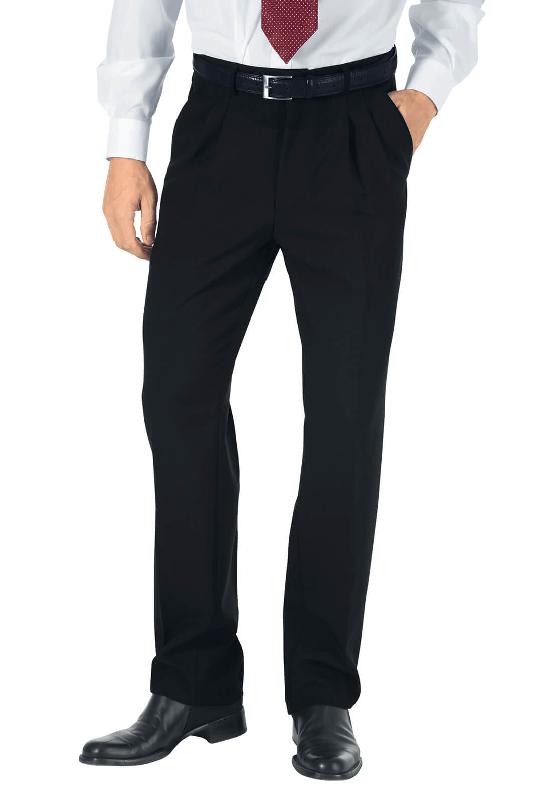 PANTALON A PINCES TAILLE HAUTE HOMME NOIR