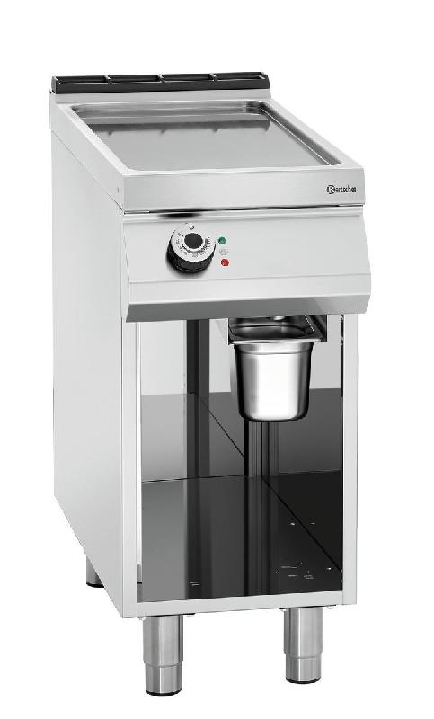 Plaque à snacker électrique 900 Master - lisse en acier inoxydable avec soubassement ouvert - BARTSCHER_0