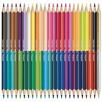 POCHETTE CARTONS DE 24 CRAYONS DE COULEUR DUO COLOR'PEPS - LOT DE 3