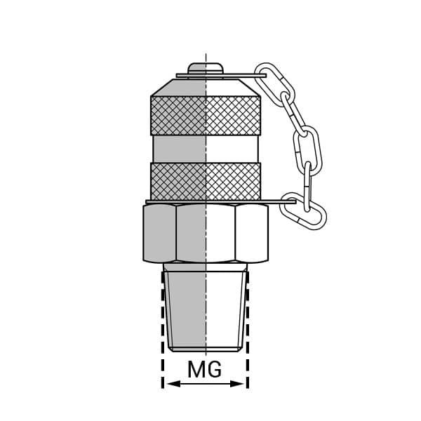 Prise de pression mâle BSPT conique - 1/4’ , 13.15_0