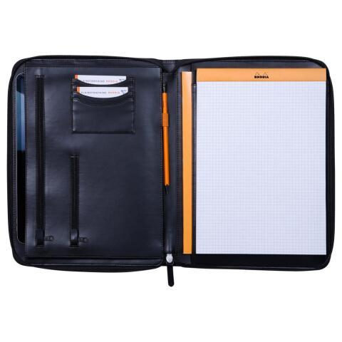 RHODIARAMA GRAND CONFÉRENCIER POUR BLOC OU CARNET FORMAT A4 - NOIR