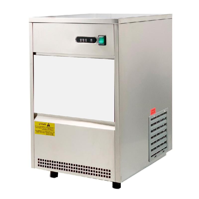 Romux® Machine à Glaçons avec Production de 20 kg/24 h format cube | Machine en acier inoxydable 38x48 cm avec capacité de stockage de 4 kg - 8436_0